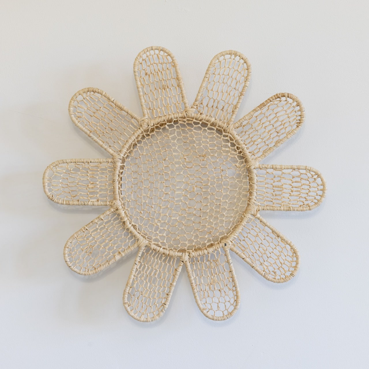 Wandlampenkap Raffia Bloem 40cm