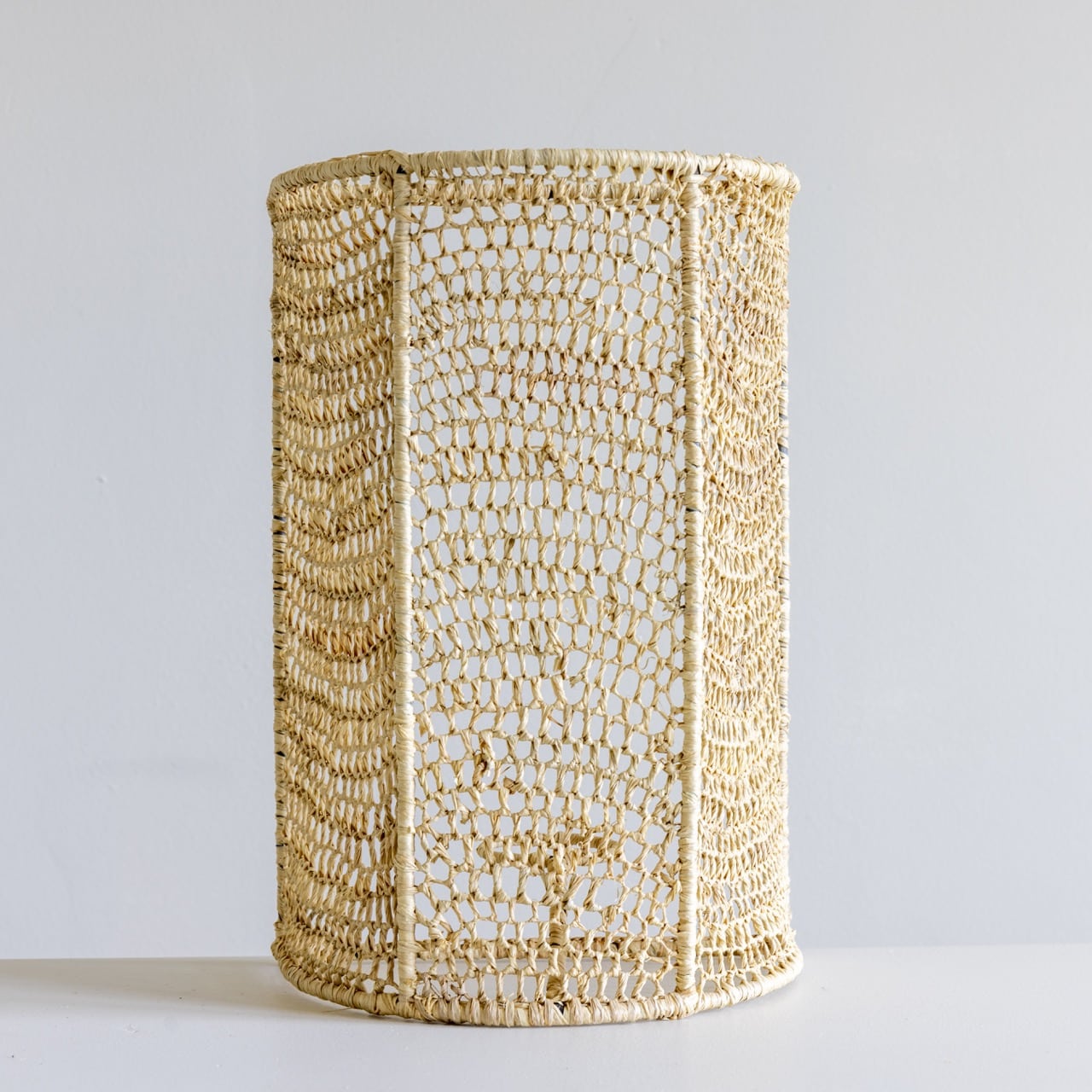 Wandlampenkap Raffia Naturel & Geknoopt