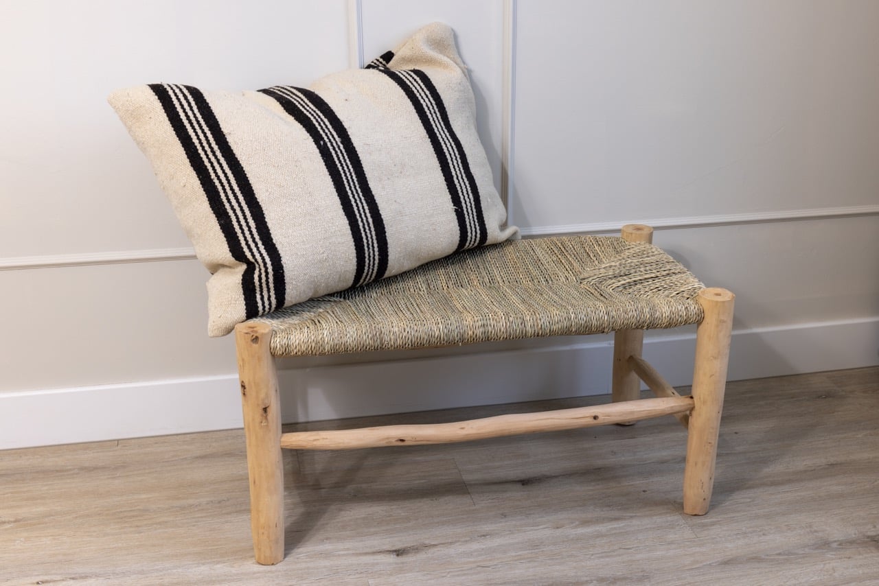 Kelim kussenhoes | Zwarte strepen