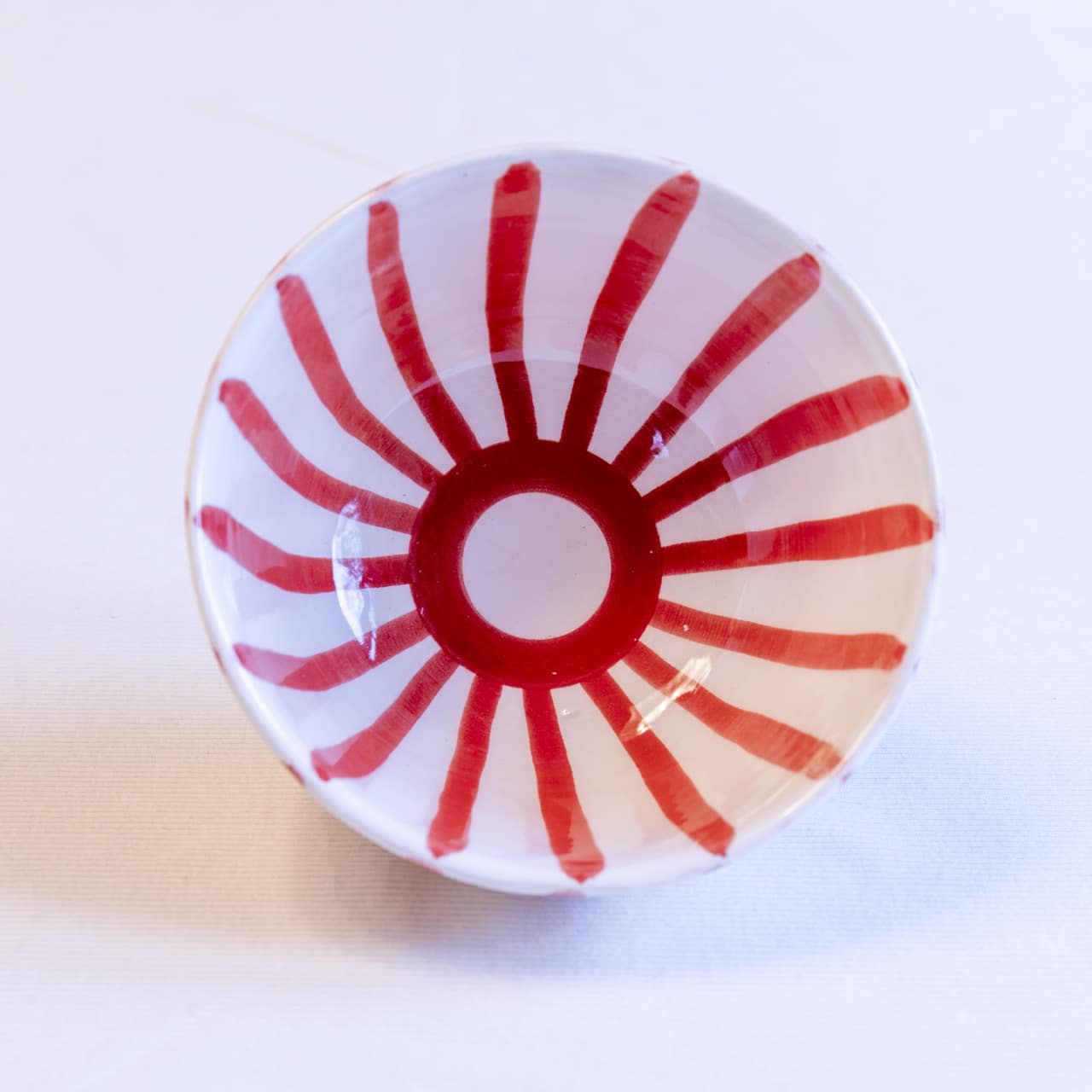 Kom-bowl-gestreept-rood