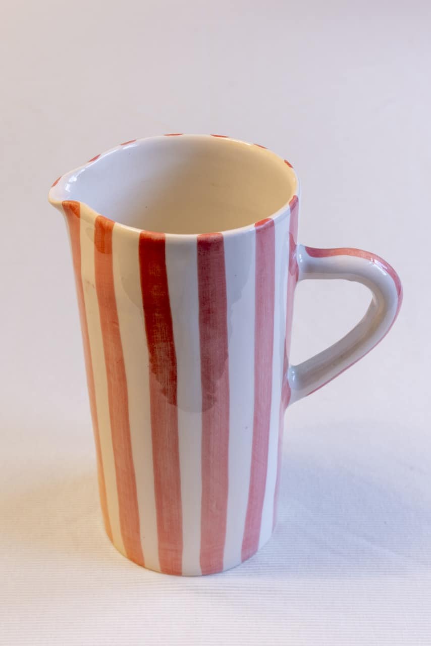 Waterkan Karaf roze strepen