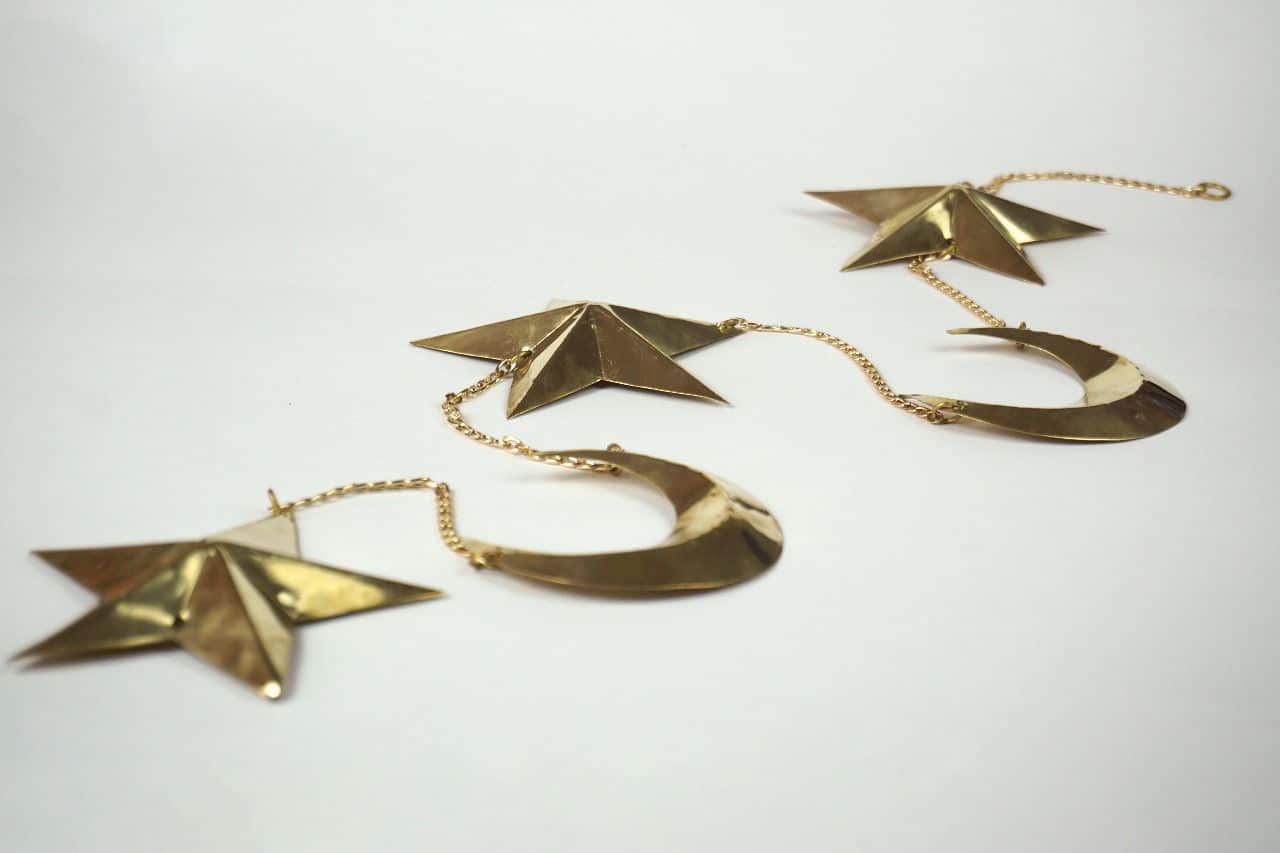 Messing Decoratiehanger | Star/Moon - Afbeelding 3