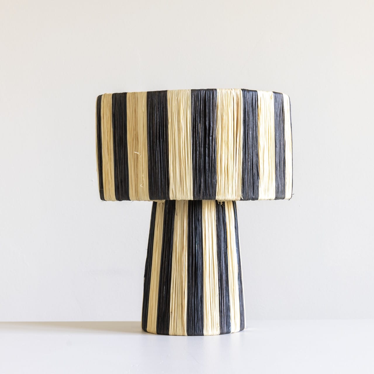 Tafellamp Raffia Zwart