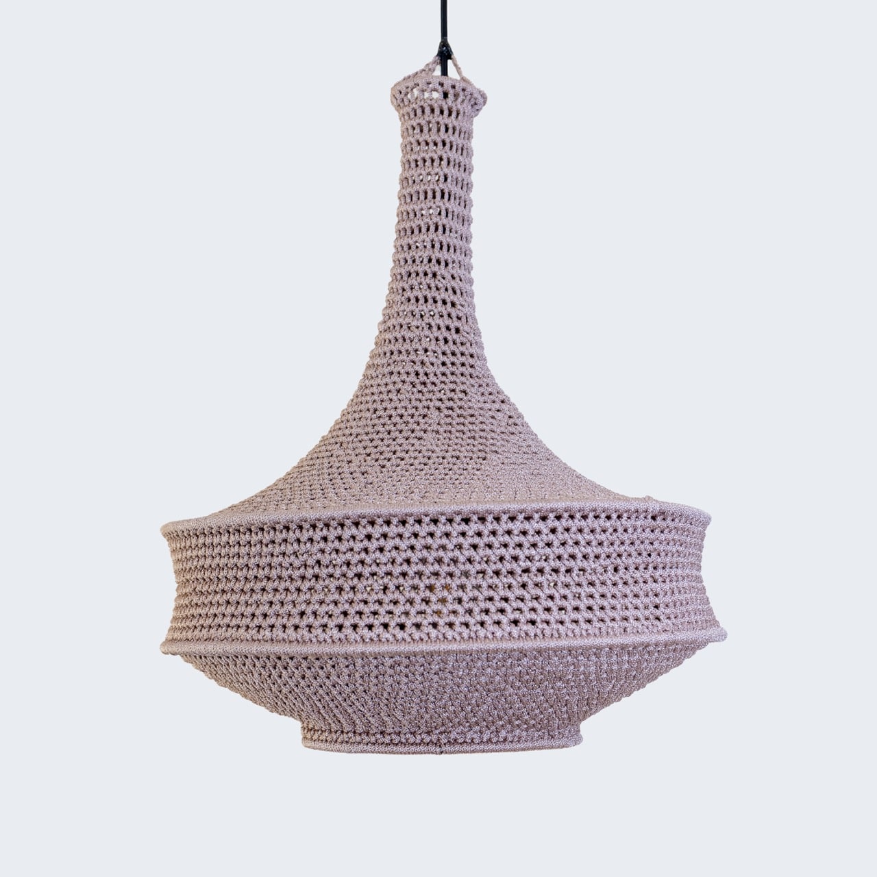Hanglamp Marrakech Gehaakt - Beige/Grijs