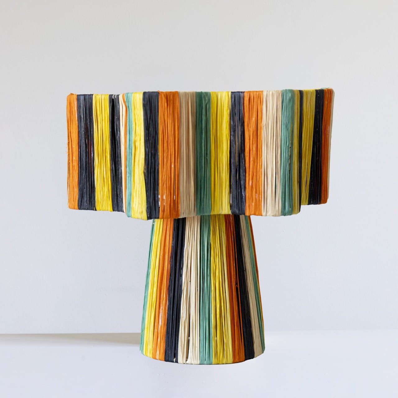 Tafellamp Bloem Gekleurd – Raffia